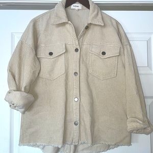 Böhme Corduroy Cream Button-down shacket • size small